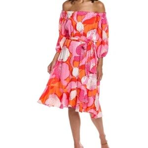 TRINA TURK Marilla Silk-blend Dress In Multi